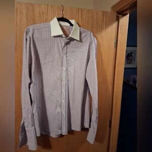 Thomas Pink Dress Shirt Jermyn Street London Sz 16.5 Long Sleeve Checkered